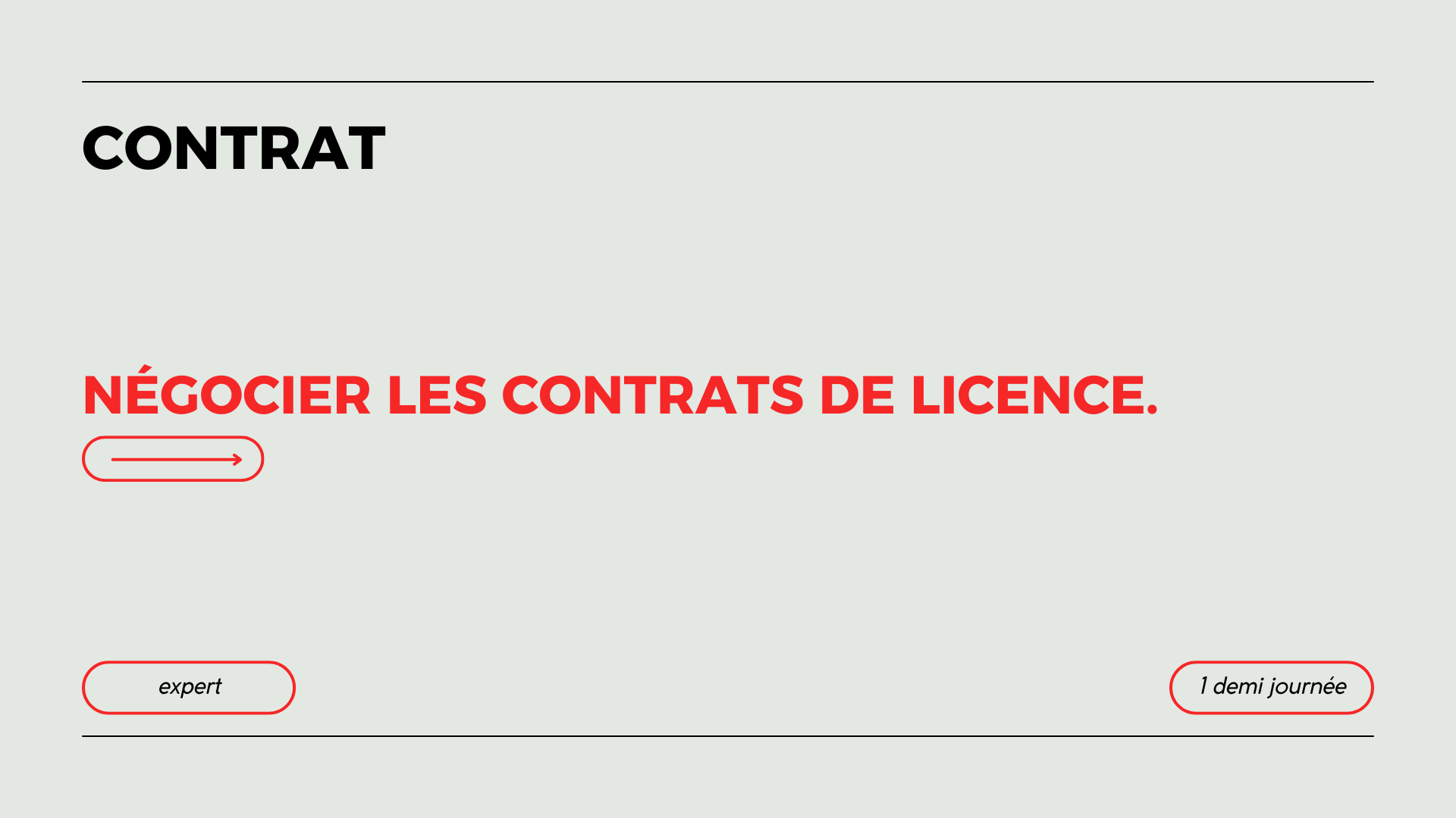 Négocier les contrats de licence